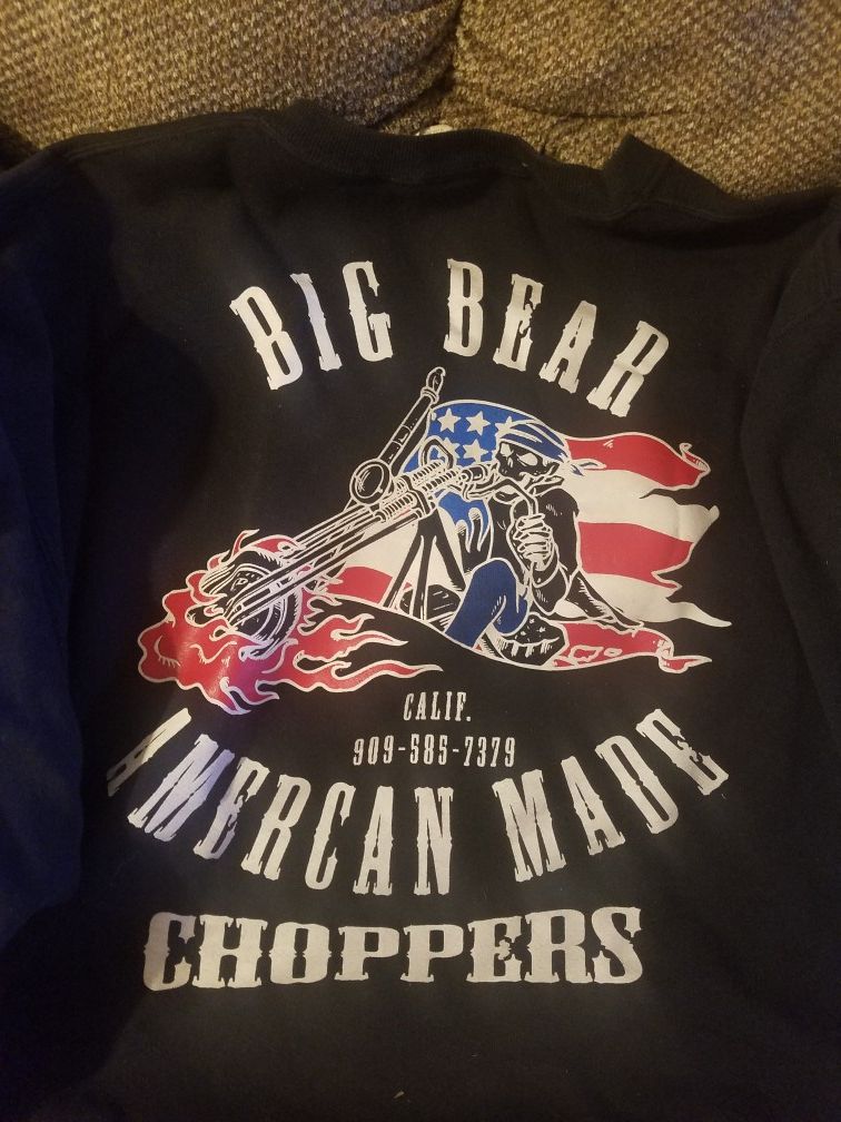 BIG BEAR CHOPPER SWEATSHIRT MOTORCYCLE