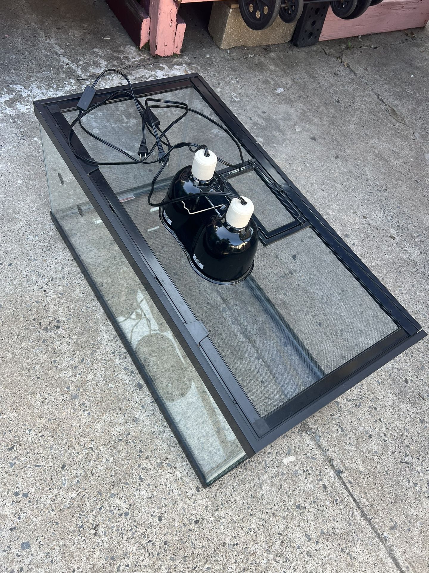 Reptile Tank Setup w/ Zoo Med Lamp- PICK UP ASAP