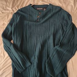 Green Sweater By Structure Medium 