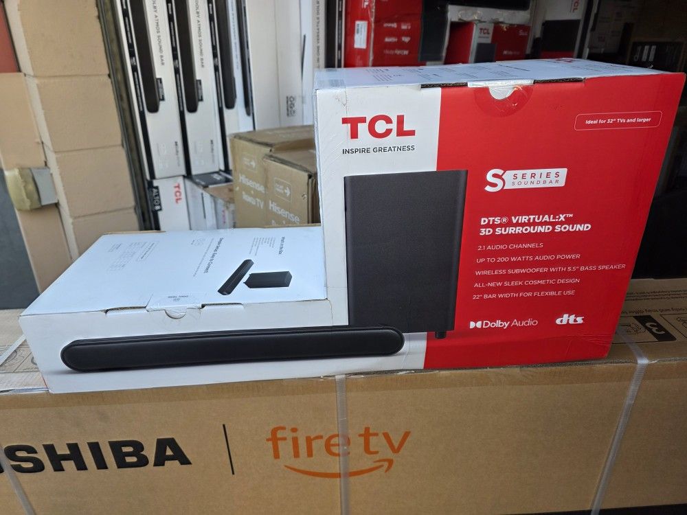 Toshiba 75 Inch With Soundbar .