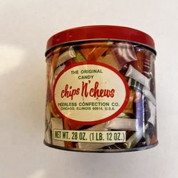 Vintage Chips N'Chews Candy Tin