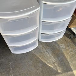 Sterilite Three  Drawer Wide Cart