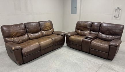 Leather Sofa and Love Seat