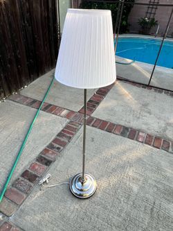 ÅRSTID Floor lamp, nickel plated/white