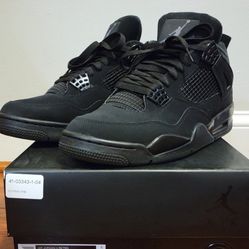 All Black Jordan 4s