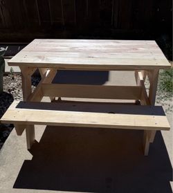 Handmade Kids Picnic Table