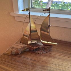 Vintage Brass Sailboats