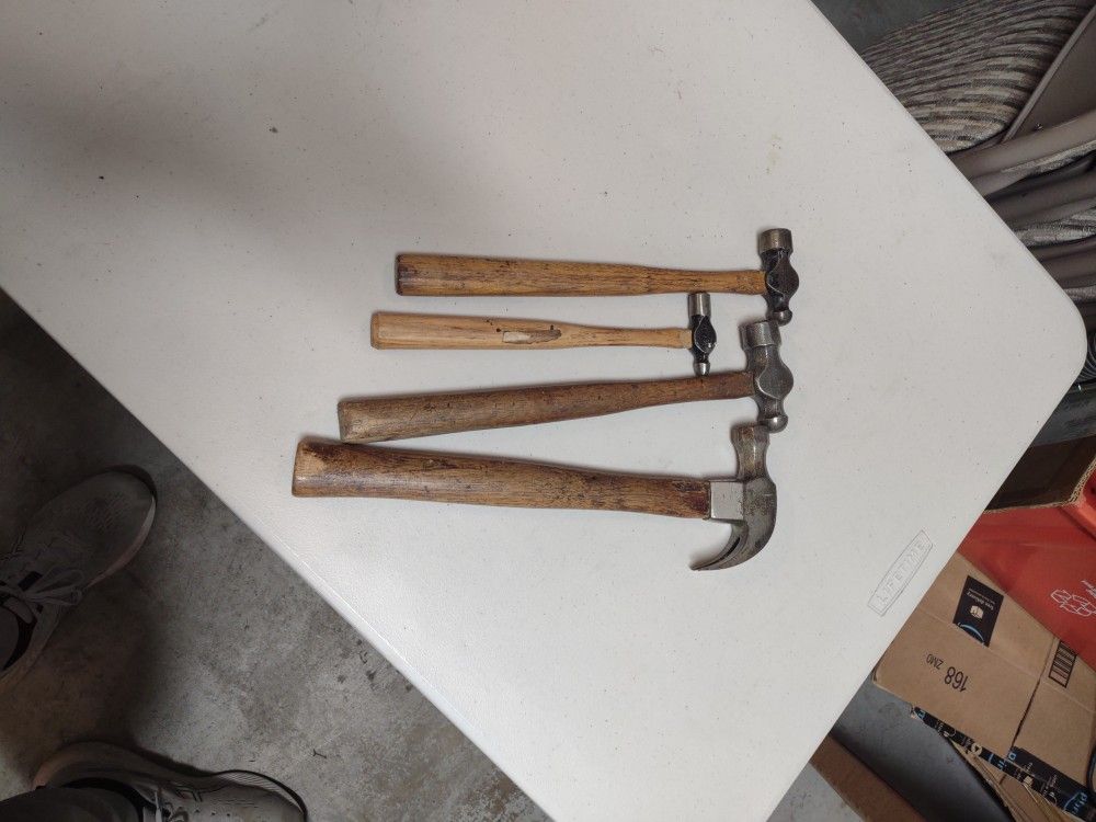 4 Vintage Stanley Hammers