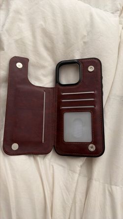 Brown Leather Wallet iPhone Case
