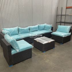 7pc Outdoor Sectional Patio Furniture Set