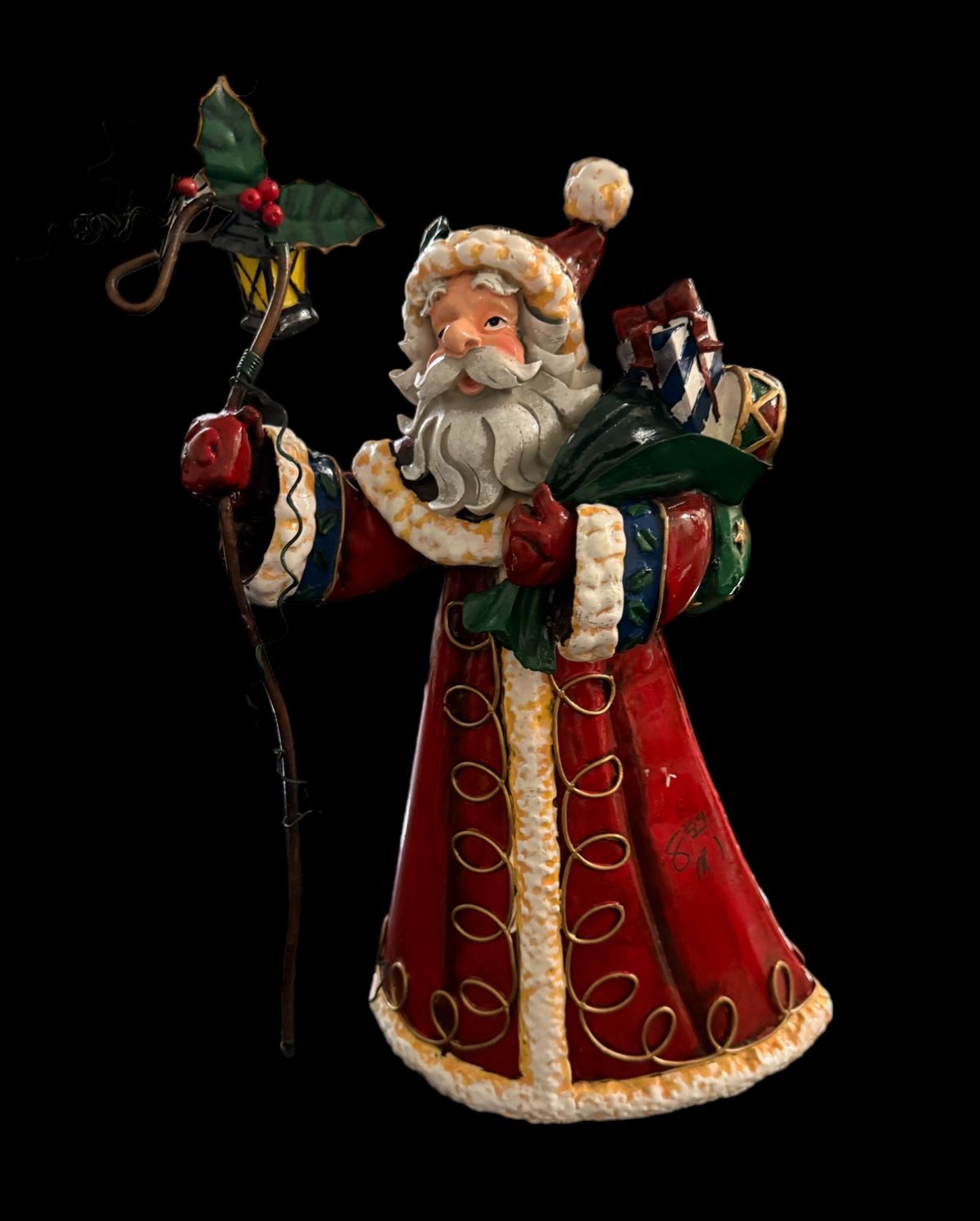 RARE PIECE OF HAND CRAFTED METAL ART CHRISTMAS HOLIDAY HOME DECORATION 14 1/2"