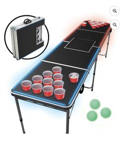 LED Portable Beer Pong Table