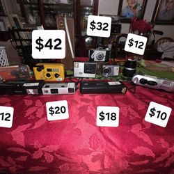 Vintage cameras,  not tested
Keystone Xr 308, Kodak instamatic, 600, disk 4000, sea & sea  pony 828, Polaroid i-zone, Kodak easy share fiesta not work
