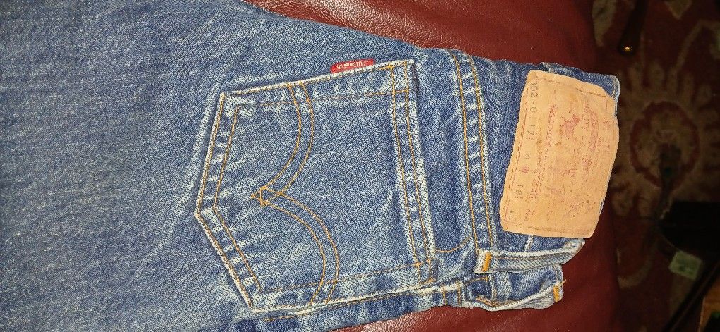 Toddler VINTAGE LEVI'S BIG E DENIM JEANS SIZE 0 GOOD CONDITION