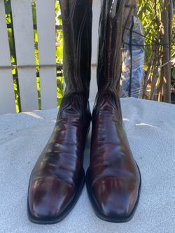 LUCCHESE Vintage Western Boots Size 12 D