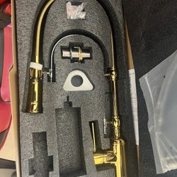 New Brass And Chrome Kitchen Faucet New In Box