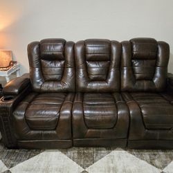 Two Leather Couches 