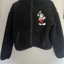 Disney parks Mickey Mouse Button Up Sherpa Jacket