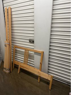 Twin size wood bed frame