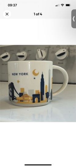 Starbucks You Are Here Collection New York Mug 2015 Yellow Interior