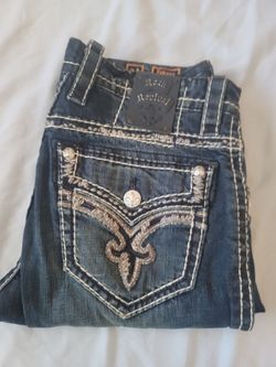 Men's Rock Revival Jeans Size 34x32 straight $65 Pickup In Oakdale