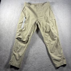 Nike Men’s Size 32 Beige Pants Ultralight Cargo Utility Nylon Track pants #1740
