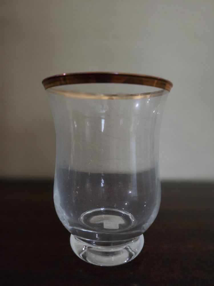 4 Hurricane 6x4 1/2 Clear Glass With Gold Rim NEW Giftsble 4 At$20.00 Or 2 At 12.00 Or 7.00 For 1