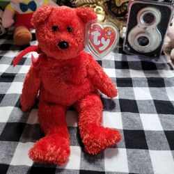 Ty Beanie Baby "SIZZLE" The Red Bear