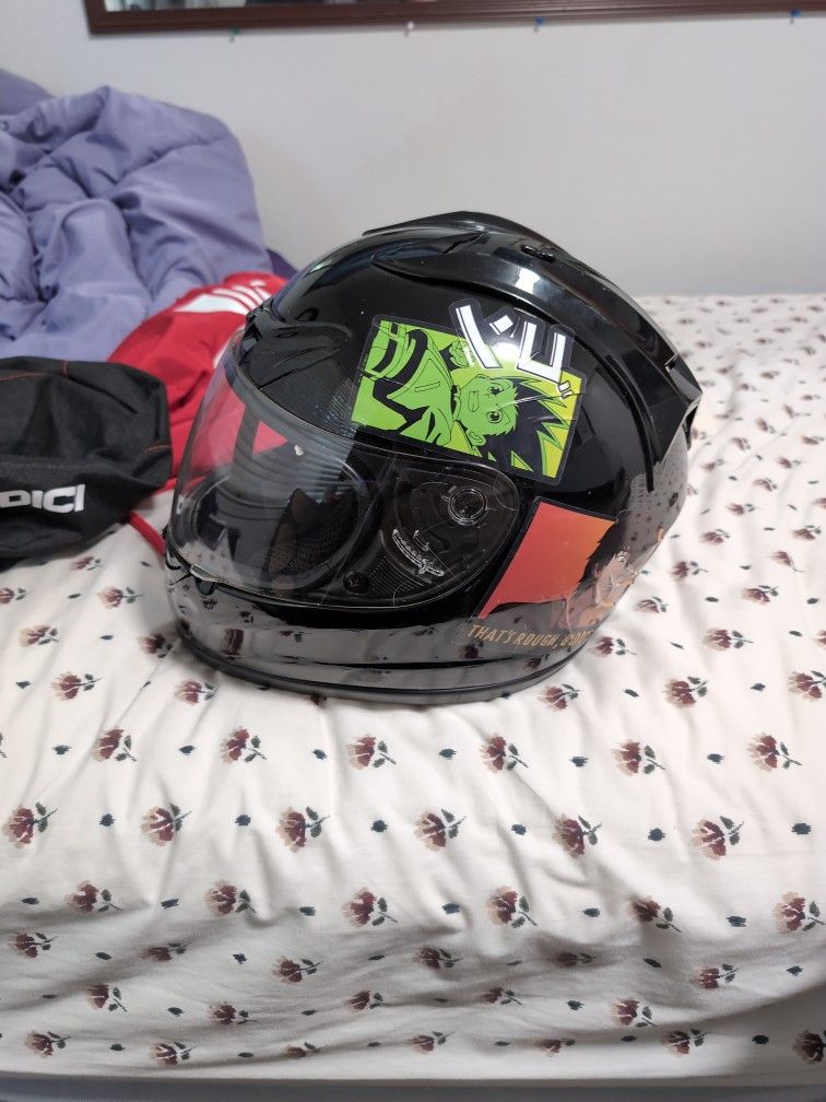Fuel Black Motorcycle Helmet