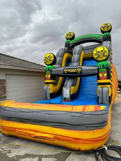 Toxic Theme Inflatable Water Slide