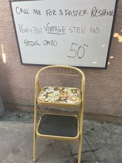 Vintage stool and step