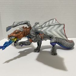 PAPO Dragon of Darkness Silver Action Figure Rainbow Fire Medieval Fantasy 2007 - Price Is Firm