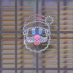 Home Accents Holiday 16 inch Hi-Vibrant LED Santa Holiday Yard Decoration