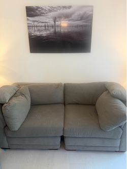 Entire living room set , chair , ottoman , 2 stone tables and 2 table lamps