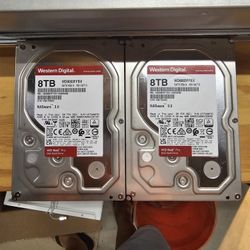 Pair Of 8TB Western Digital Red Drives