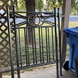 Twin metal headboard