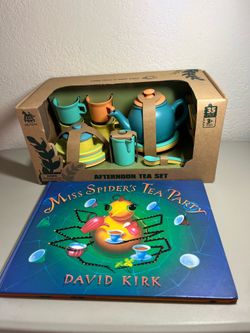 Kids Afternoon Tea & Dinner Set 35 pcs plus Miss Spiders Tea Party Book