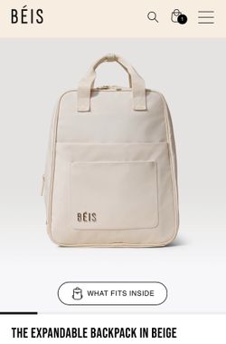 BÉIS: The Expandable Backpack in Beige