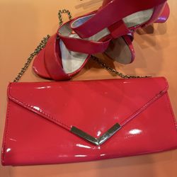 Aldo Strappy Coral  Plus The Cluch 👠👛