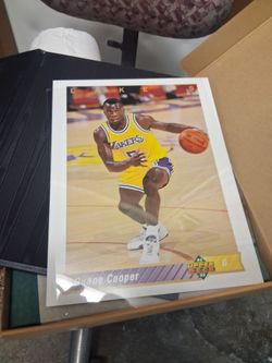 Basketball card : Upper Deck Lakers Duane Copper  "Blow-Up"  8.5x11