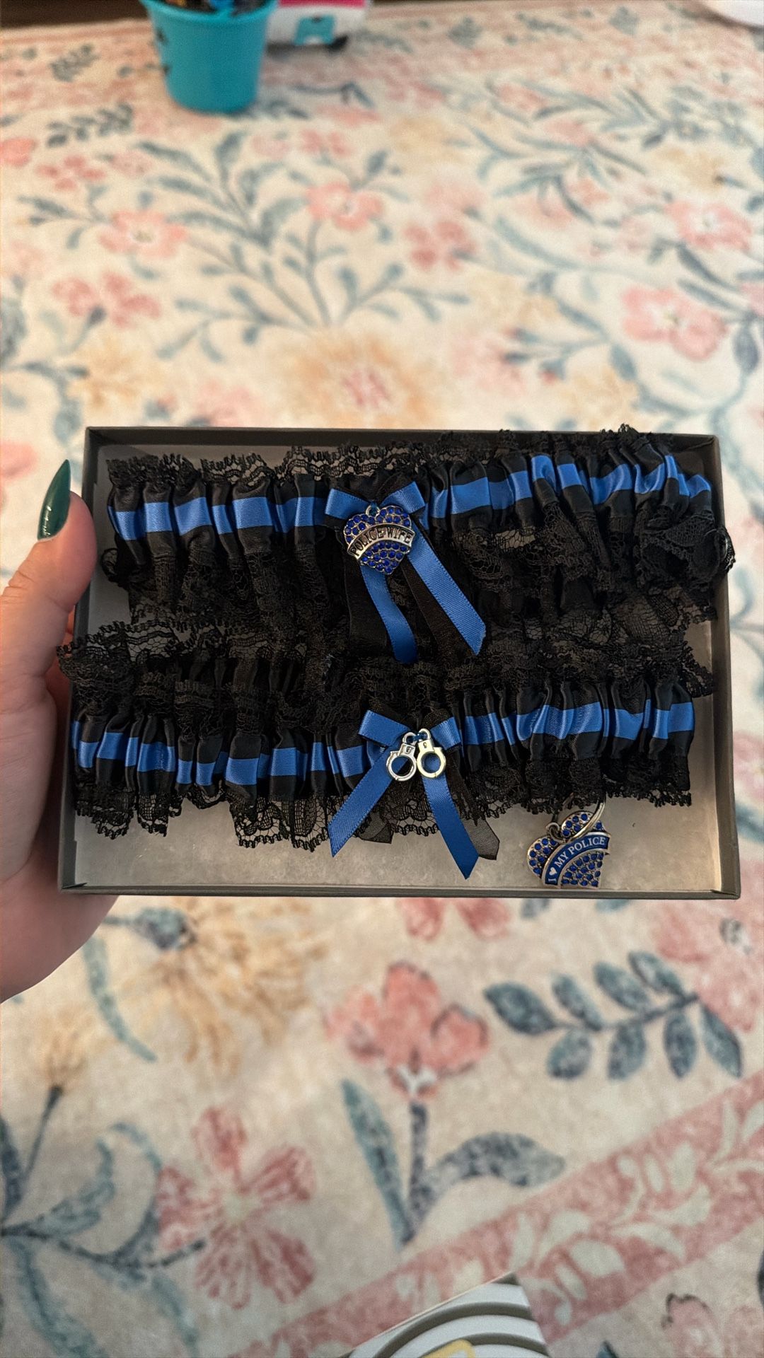 Bridal garters For Police Wife