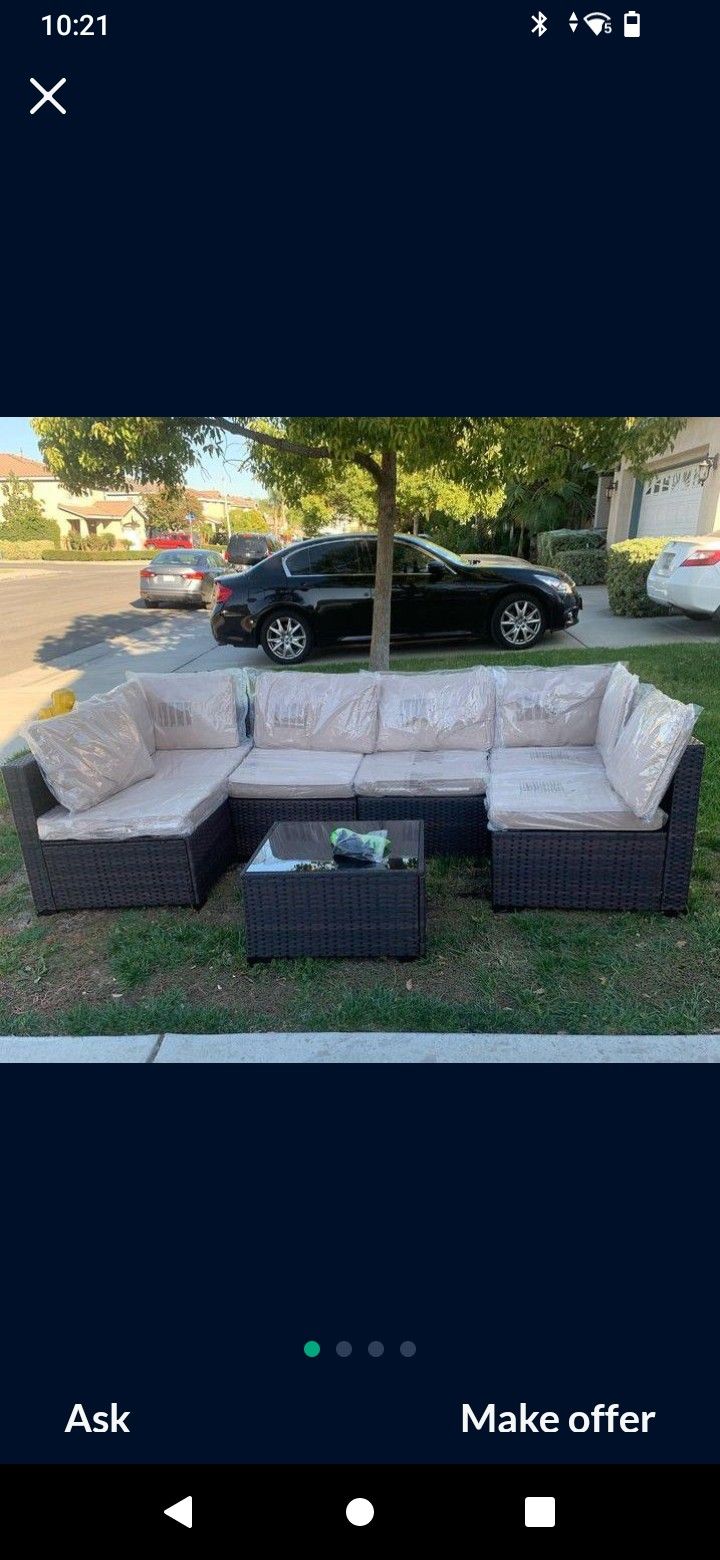 Chat Patio Furniture Set Propane Fire Pit Outdoor Furniture Outdoor Patio Furniture Set Patio Chairs Patio Sofa Patio Couch Brand New Patio Set Home & Garden