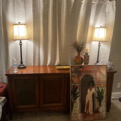 Pickup Today! Beautiful Zenith Record Player Cabinet 1970s