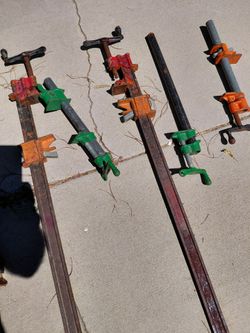 Jorgenson pipe clamps (15), misc sizes, 48", 36" 24".