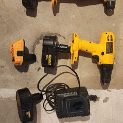 Dewalt Cordless Set - 2x Drills And 3x Batteries