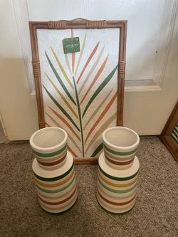 NEW Set Of House Decor Vases And Wall Art