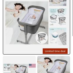 Koolababy 3 In 1  Folding Crib/Bassinets Bedside