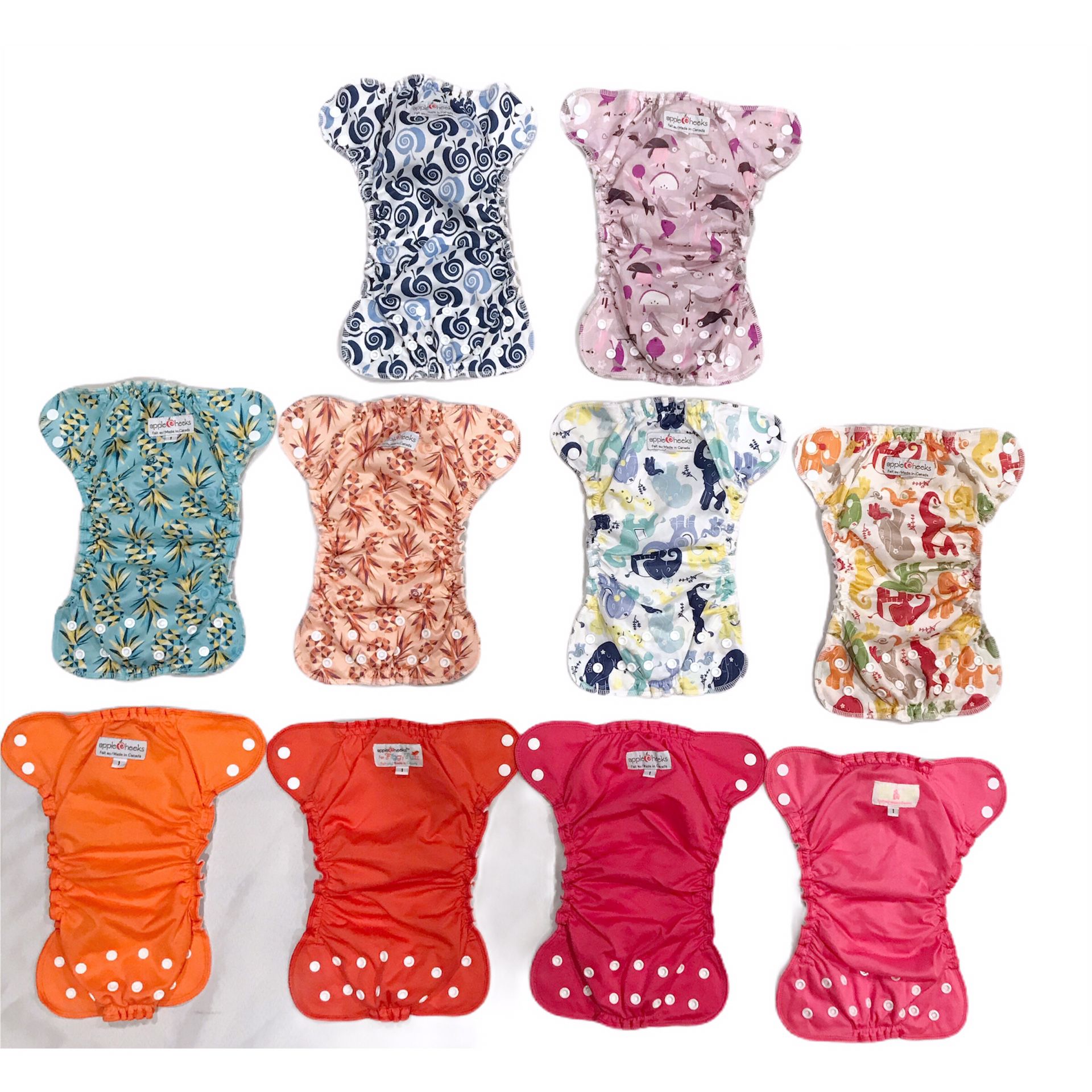 10 AppleCheeks Size 1 Diaper Covers for Kaye