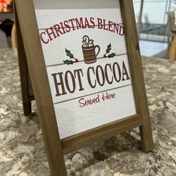 Christmas Sandwich Board Decoration - Wood -7x11 Inches 