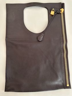 Tom Ford grain leather flat bag